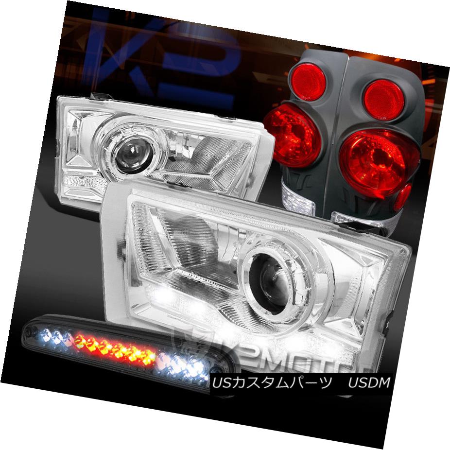 ヘッドライト 99-04 F250 SD SMD DRL Projector Headlights+3D Tail Lamps+Smoke LED 3rd Brake 99-04 F250 SD SMD DRLプロジェクターヘッドライト+ 3Dテールランプ+スモークLED第3ブレーキ 【並行輸入品】