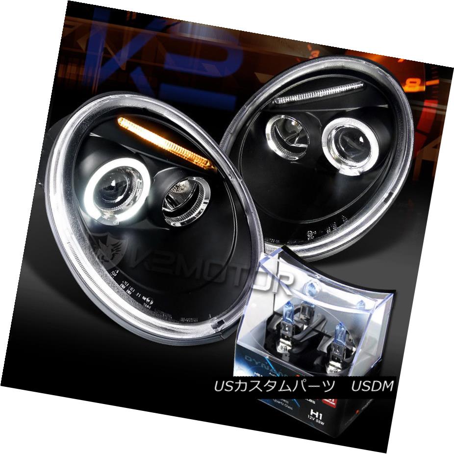 ライト ランプ 卸し売り購入 Headlight H1 Projector Led Halo Black S Beetle Vw 98 05 For ヘッドライト Halogen H1ハロゲン バルブ Vwビートルズsブラック ハローledプロジェクター ヘッドライト 98 05 Bulbs Beachsidecliniccr Com