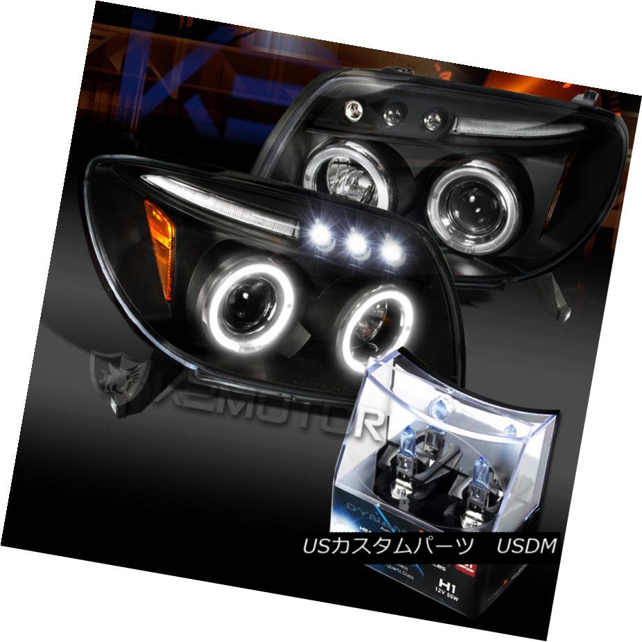 誠実 ライト ランプ ヘッドライト For H1ハロゲン電球 03 05用トヨタ4runnerブラックledハロープロジェクターヘッドライト Bulbs Halogen Headlights H1 Projector Halo Led Black 4runner Toyota 03 05 Rent77 Co Il