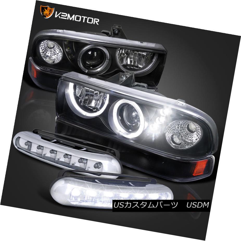 ヘッドライト 6PC 98-04 S10 Blazer Black Halo Projector Headlights+Bumper Lights+LED Fog Lamps 6PC 98-04 S10ブライトブラックハロープロジェクターヘッドライト+ブライト 、ライト+ LEDフォグランプ 【並行輸入品】