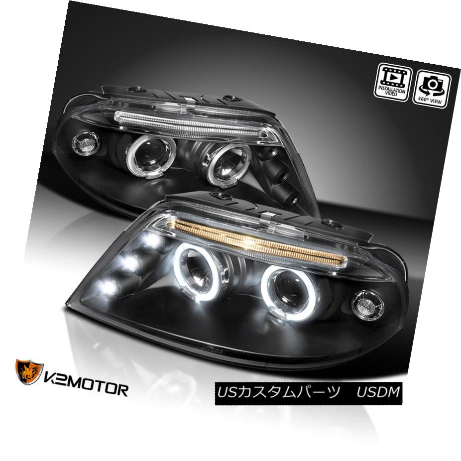 ヘッドライト For 2001-2005 VW Passat LED+Halo Projector Headlights Black 2001?2005年のVW Passat LED + Haloプロジェクターヘッドライトブラック 【並行輸入品】