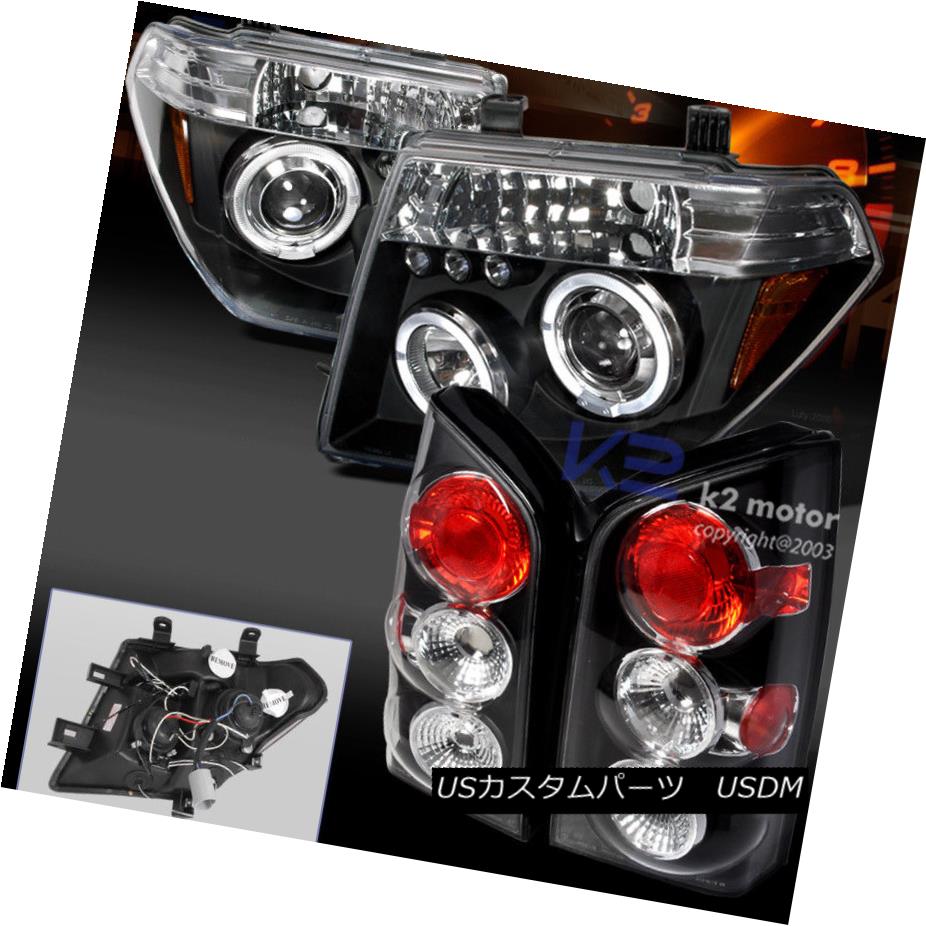 ライト・ランプ-定番 ヘッドライト For 05-07 Pathfinder Dual Halo LED Projector Black  Headlights+Tail Brake Lamps 05-07パスファインダーデュアルハローLEDプロジェクターブラックヘッドライト+タイ  lブレーキランプ - latestjokes.in