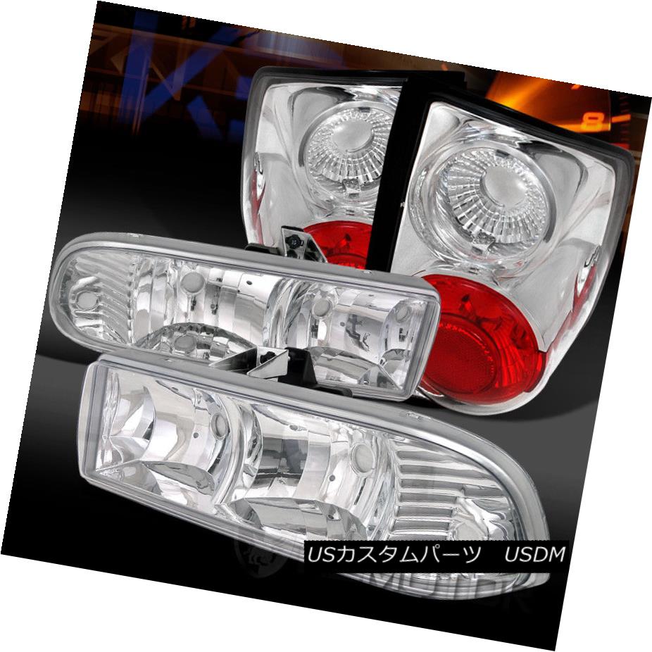 ヘッドライト 98-04 Chevy S10 Pickup Euro Chrome Headlights+Clear Tail Brake Lamps 98-04 Chevy S10 Pickupユーロクロームヘッドライト+ Cle arテールブレーキランプ 【並行輸入品】