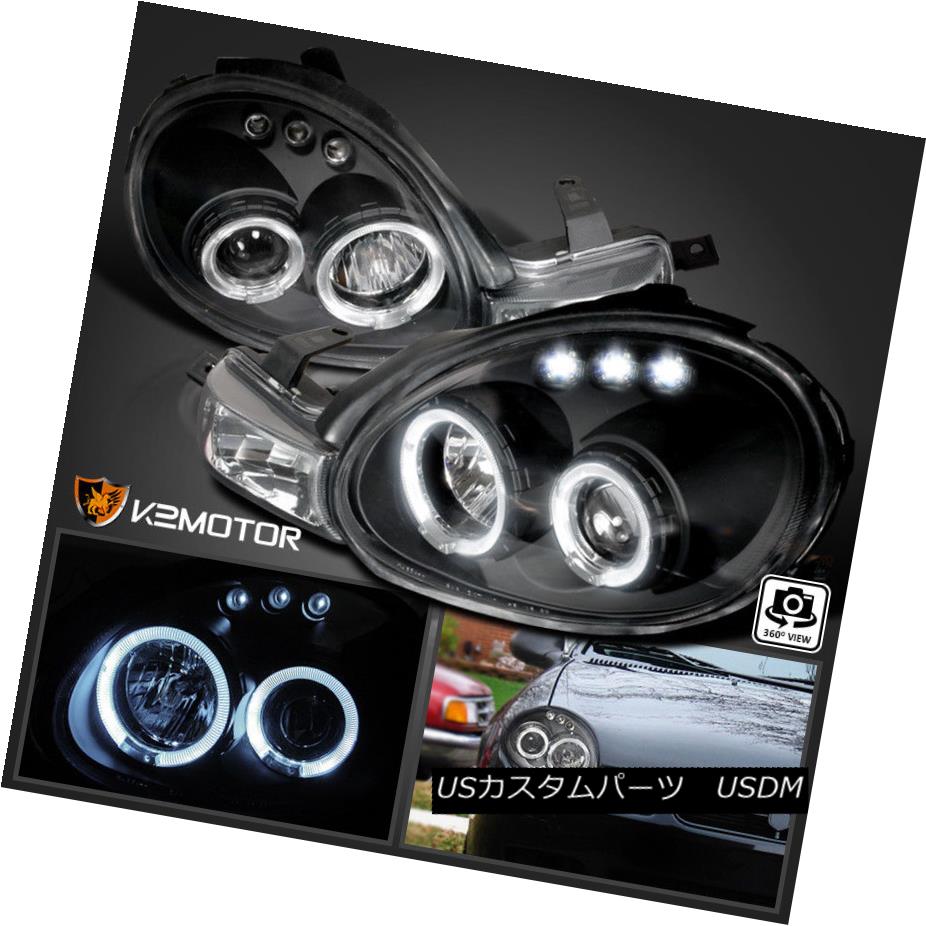 ヘッドライト 2000-2002 Dodge Neon Black LED Projector Headlights+Park Signal Lamp 2000-2002 Dodge Neon Black LEDプロジェクターヘッドライト+ Par k信号ランプ 【並行輸入品】