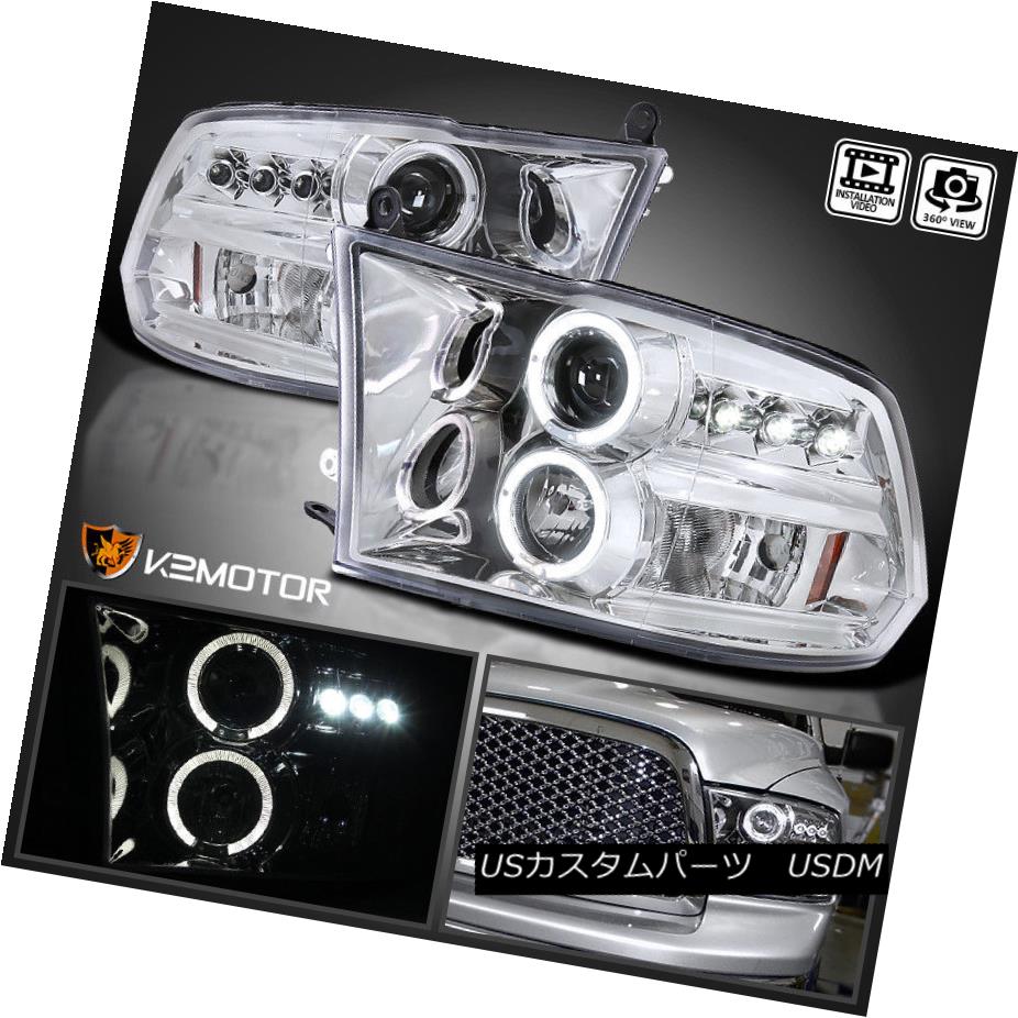 ヘッドライト 2009-2017 Ram 1500 2500 3500 LED Halo Projector Headlights Chrome 2009-2017 Ram 1500 2500 3500 LED Haloプロジェクターヘッドライトクローム 【並行輸入品】