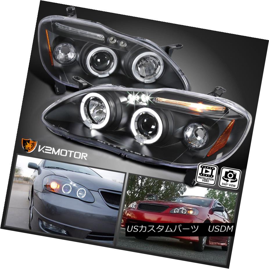 憧れの ライト ランプ Projector Halo Led Corolla Toyota 03 08 For ヘッドライト Headlights 03 08トヨタカローラ用ledハロープロジェクターヘッドライトjdmブラック左 右 Left Right Black Jdm Orchidmattress Com