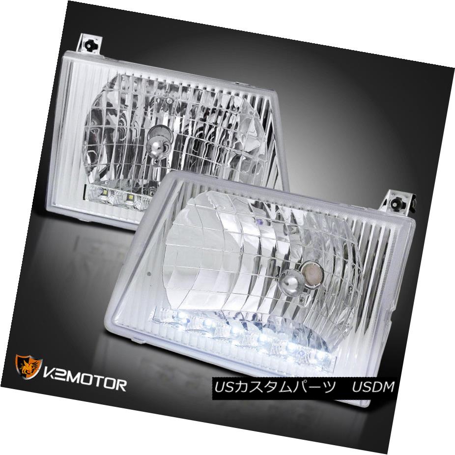 ヘッドライト 92-06 Ford E150/250/350/450 Econoline LED Lamps Headlights Chrome 92-06 Ford E150 / 250/350/4 50 Econoline LEDランプヘッドライトクローム 【並行輸入品】