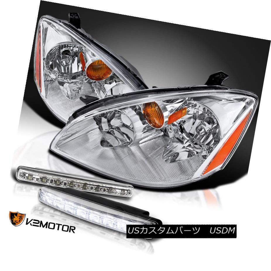 ヘッドライト For 2002-2004 Nissan Altima Crystal Chrome Headlights+8-LED DRL Fog Lamps 日産アルティマクリスタルクロムヘッドライト+ 8-L ED DRLフォグランプ 【並行輸入品】