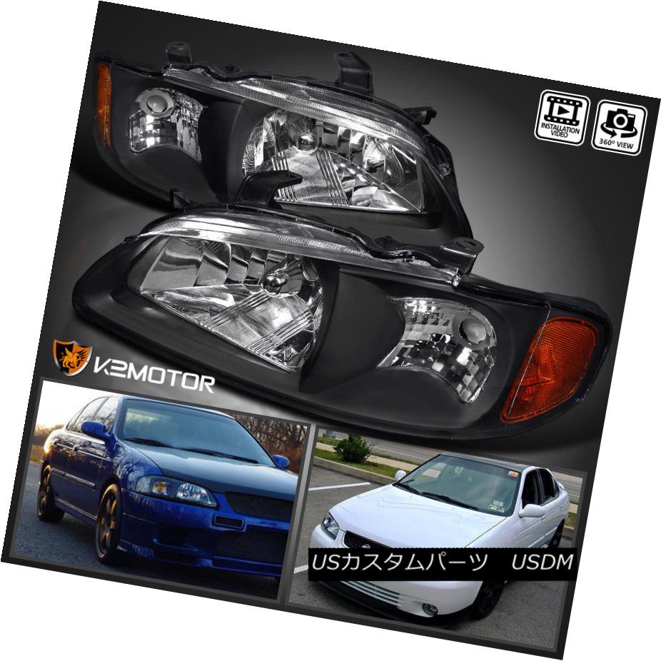 ヘッドライト Diamond Black Headlights Assembly For 2000-2003 Nissan Sentra ダイヤモンドブラックヘッドライトアセンブリ2000-2003日産セントラ 【並行輸入品】