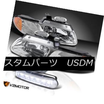 ヘッドライト 96-00 Caravan Town & Country Voyager Chrome Headlights+LED DRL Fog Lamps 96-00キャラバンタウン＆amp; カントリーボイジャークロームヘッドライト+ LED DRLフォグランプ 【並行輸入品】