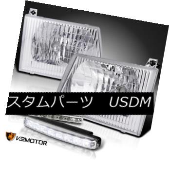 ヘッドライト 92-06 E150 E250 Econoline Crystal Chrome Headlight+8-LED Bumper Fog Lamp DRL 92-06 E150 E250 Econolineクリスタルクロムヘッドライト+ 8-LE DバンパーフォグランプDRL 【並行輸入品】