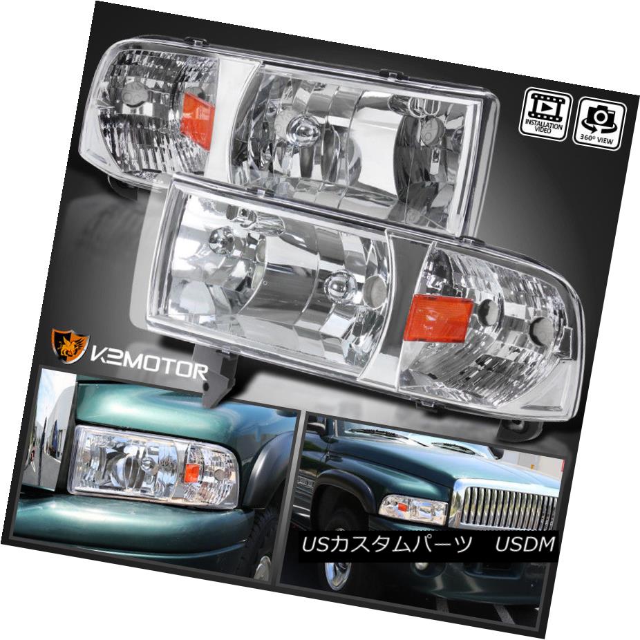 ヘッドライト 1994-2001 Dodge Ram 1500 2500 3500 1PC Crystal Headlights Head Lamps Left+Right 1994-2001 Dodge Ram 1500 2500 3500 1PCクリスタルヘッドライトヘッドランプ左右+ 【並行輸入品】