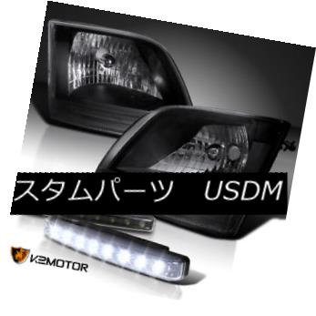 ヘッドライト Ford 97-02 F150 Expedition Diamond Black Headlights+8-LED Bumper Fog Lamp DRL フォード97-02 F150遠征ダイヤモンドブラックヘッドライト+ 8-L EDバンパーフォグランプDRL 【並行輸入品】