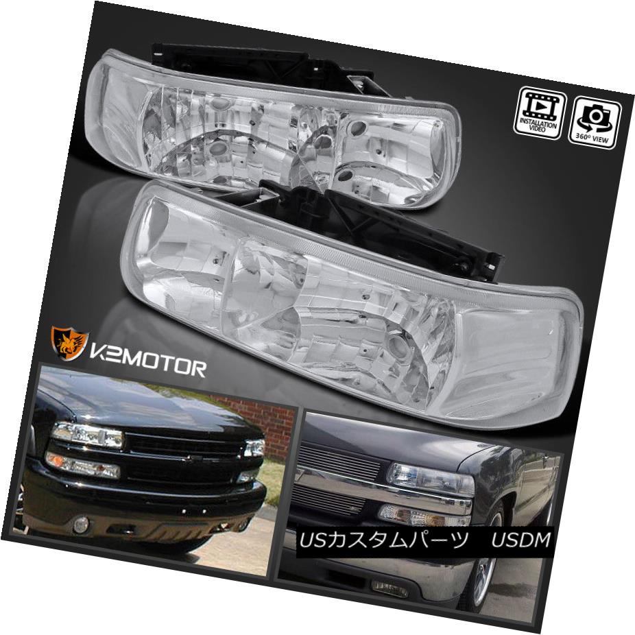 ヘッドライト 2000-2006 Chevy Suburban Tahoe Clear Headlights Diamond Head Lamps 2000-2006シボレー郊外のタホクリアヘッドライトダイヤモンドヘッドランプ 【並行輸入品】