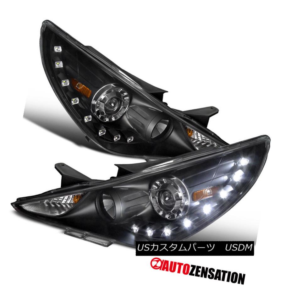 ヘッドライト For 11-14 Sonata Black Projector Headlights+SMD LED DRL Light 11-14ソナタブラックプロジェクターヘッドライト+ SMD LED DRLライト 【並行輸入品】 59,334円