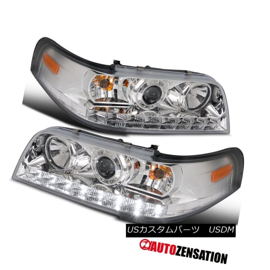 高品質 ライト ランプ Drl Led Style 1pc Chrome Euro Victoria Crown 98 11 Ford ヘッドライト Projector Drlプロジェクターヘッドライト フォード98 11クラウンビクトリアユーロクローム1pcスタイルled Headlights Craccs Gob Ni