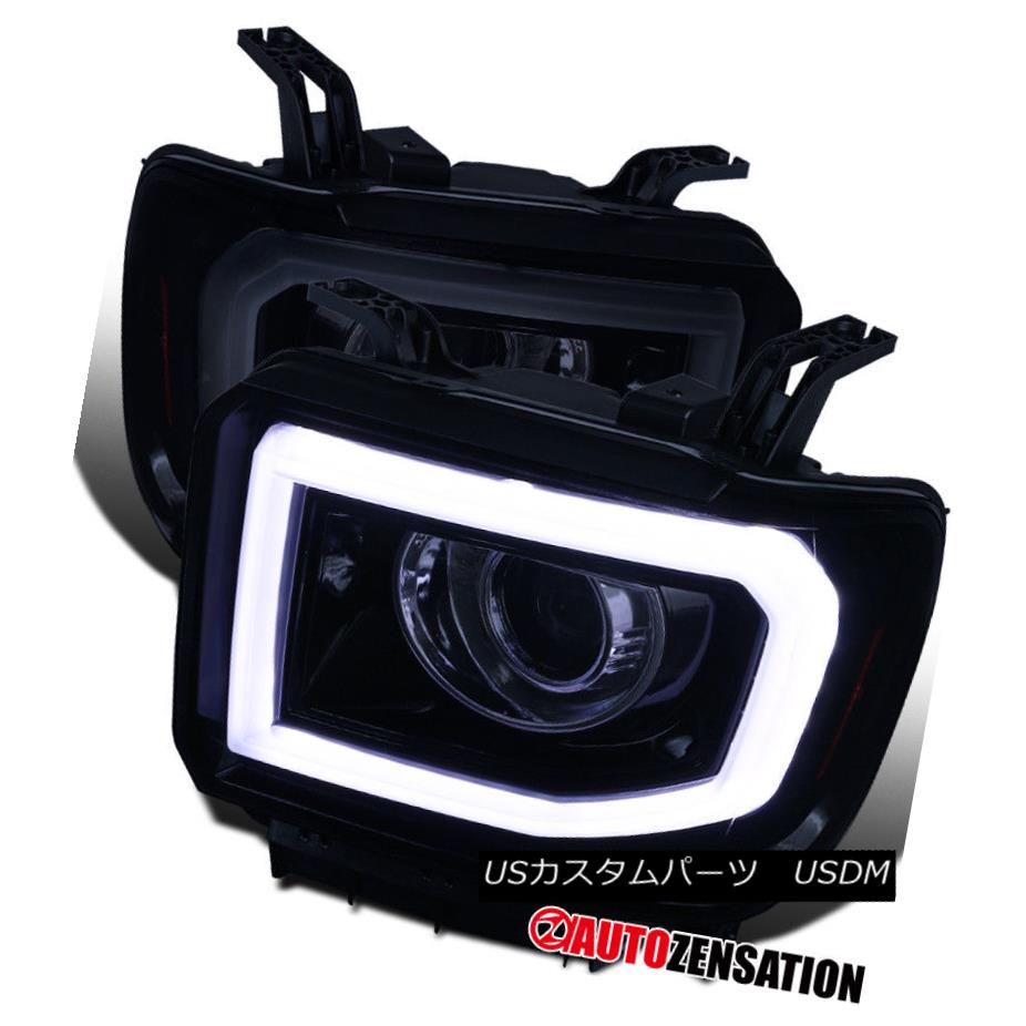 ヘッドライト 2014-2016 GMC Sierra 1500 2500HD 3500HD LED DRL Bar Glossy Projector Headlights 2014-2016 GMC Sierra 1500 2500HD 3500HD LED DRLバー光沢プロジェクタヘッドライト 【並行輸入品】