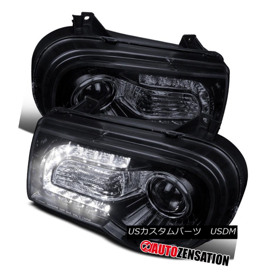 ライト ランプ 大切な 300c Chrysler 05 10 ヘッドライト Glossy Drlプロジェクターヘッドライト 05 10 クライスラー300c光沢ブラック 煙led Headlights Projector Drl Led Smoke Black Beachsidecliniccr Com