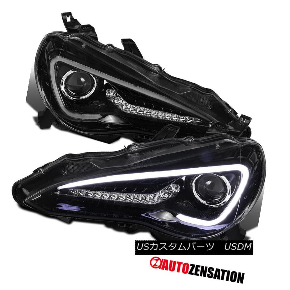適当な価格 Fr S Scion 12 17 For ヘッドライト 86 Led信号用 86スリックブラックledストリッププロジェクターヘッドライト 12 17サイオンfr S Signal Headlights Led Projector Strip Led Black Slick ライト ランプ