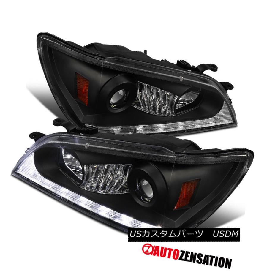 ヘッドライト 2001-2005 Lexus IS300 Black Clear LED DRL Strip Projector Headlights+Bulbs 2001-2005レクサスIS300ブラッククリアLED DRLストリッププロジェクターヘッドライト+ Bul bs 【並行輸入品】