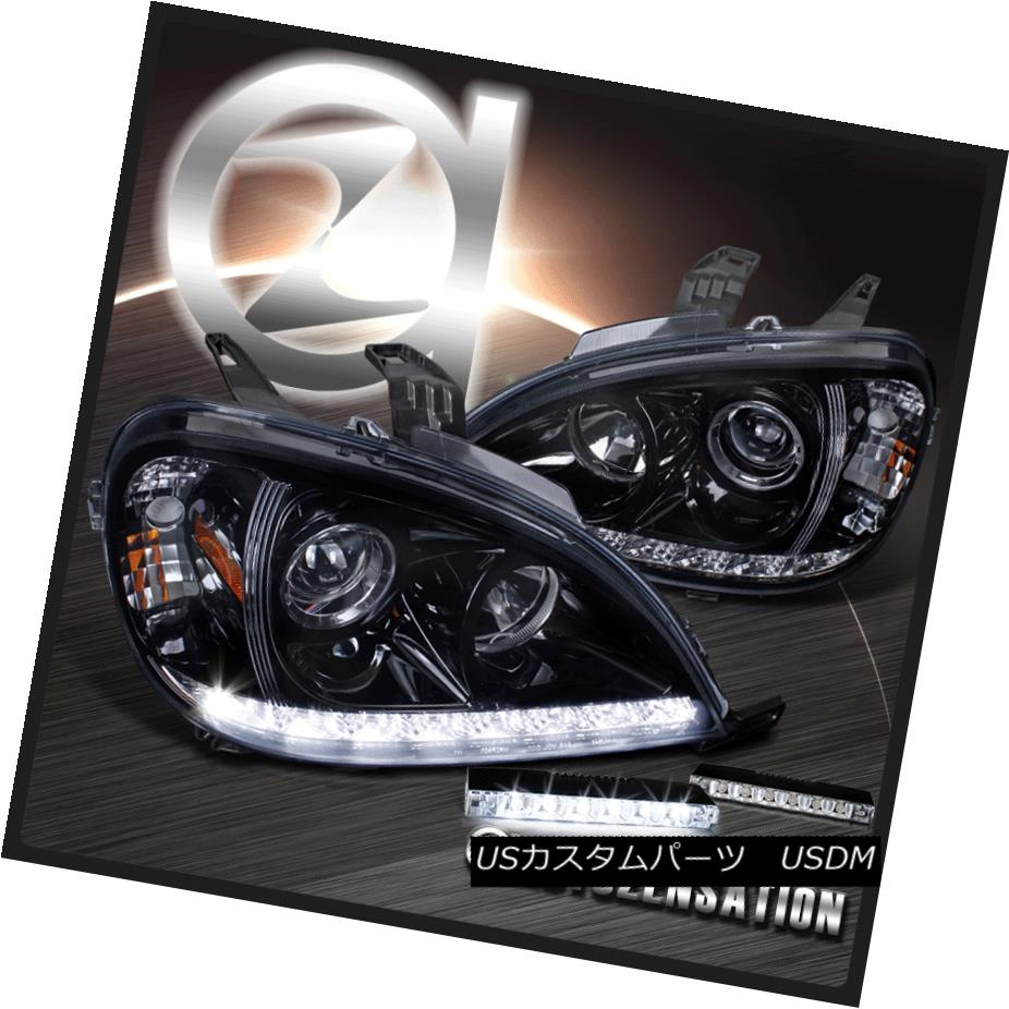ヘッドライト 02-05 Benz W163 ML320 Glossy Black SMD LED Projector Headlights+6-LED DRL Lamps 02-05ベンツW163 ML320光沢ブラックSMD LEDプロジェクターヘッドライト+ 6-L ED DRLランプ 【並行輸入品】