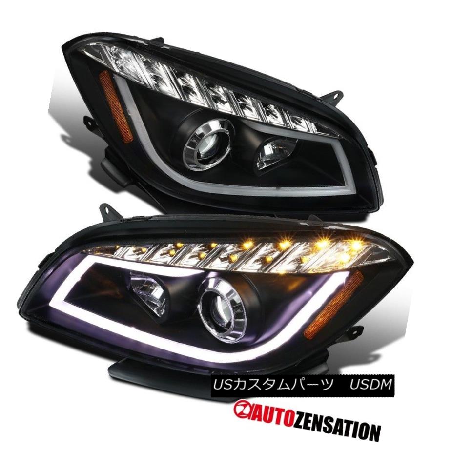 ヘッドライト 2008-2012 Chevy Malibu Black Projector Headlights Lamps LED DRL Pair 2008年?2012年シボレーマリブブラックプロジェクターヘッドライトランプLED DRLペア 【並行輸入品】 65,824円