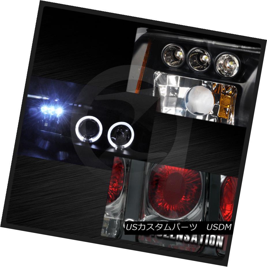 ヘッドライト Ford 94 98 Mustang Black Led Halo Projector Headlight Smoke Rear Tail Lights フォード94 98ムスタングブラックledハロープロジェクターヘッドライト スモーク Eリアテールライト Painfreepainrelief Com