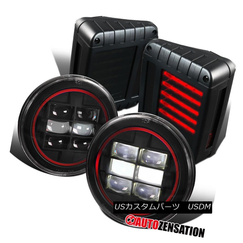 ヘッドライト 07-17 Wrangler Red Rim LED 7\