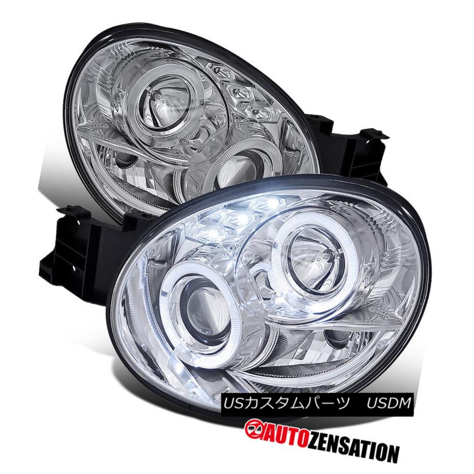 ヘッドライト For 02-03 Subaru Impreza WRX Chrome Halo LED DRL Projector Headlights 02-03スバルインプレッサWRXクロームハローLED DRLプロジェクターヘッドライト用 【並行輸入品】