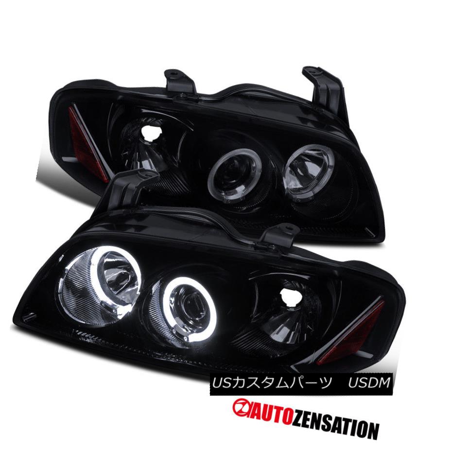 ヘッドライト Fit 2004-2006 Sentra Glossy Black Dual Halo Smoke Projector Headlights 2004-2006 Sentra Glossy BlackデュアルHalo Smokeプロジェクターヘッドライトに適合 【並行輸入品】