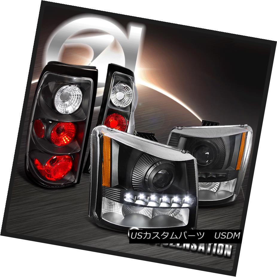 ヘッドライト 2003-2006 Silverado 1PC SMD LED Projector Headlights+Black Tail Lamps 2003-2006 Silverado 1PC SMD LEDプロジェクターヘッドライト+ Bla ckテールランプ 【並行輸入品】