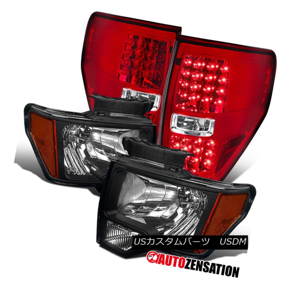 ヘッドライト Black Ford Tail 09 14 Led Headlights Clear Red F150 Lamps Ar Pair ヘッド ライト Truck フォード09 14 Ar Tail Replacement F150トラックブラックヘッドライト Cle Red Ledテールランプ交換ペア World倉庫 店車用品 バイク用品 車用品 パーツ