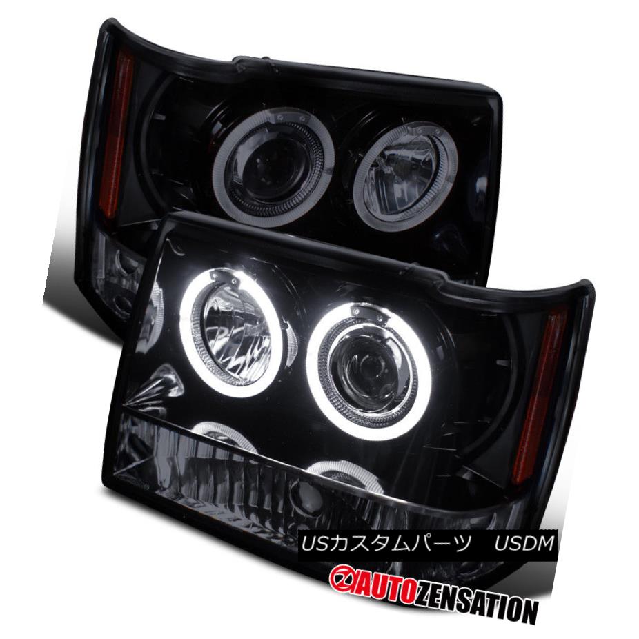 ヘッドライト Glossy Black 99-04 Jeep Grand Cherokee Halo Projector Headlights Glossy Black 99-04 Jeep Grand Cherokee Haloプロジェクターヘッドライト 【並行輸入品】
