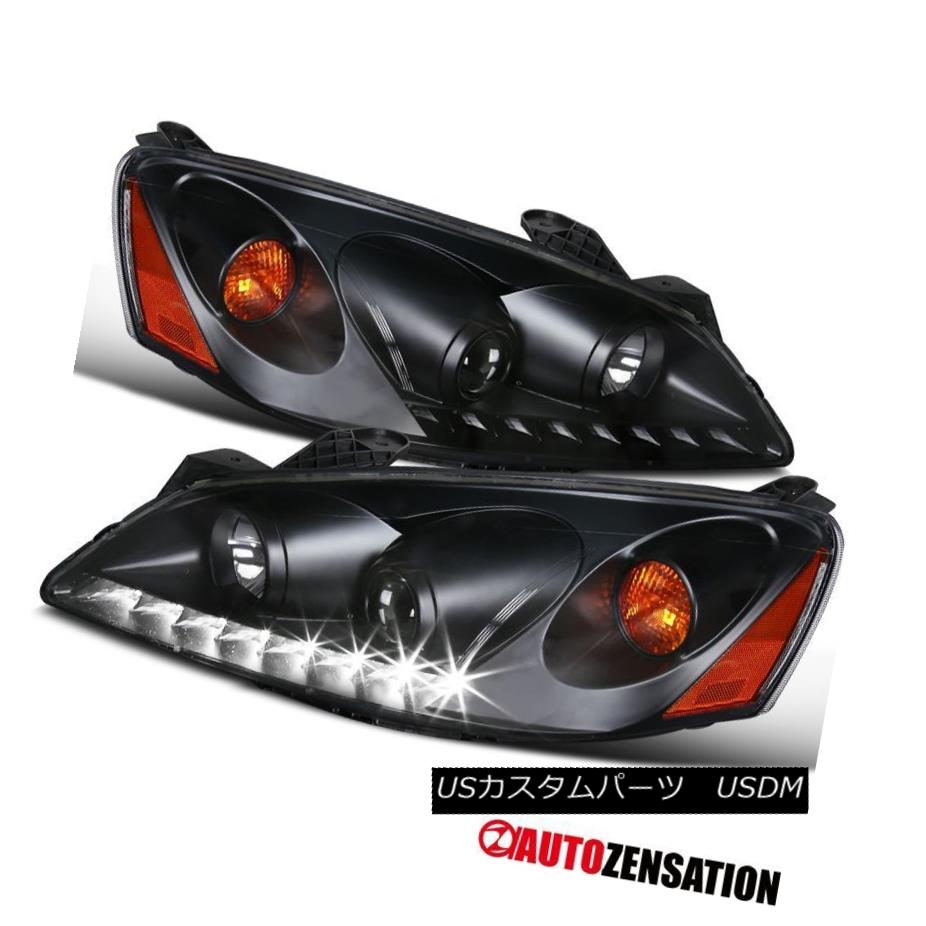 ヘッドライト 2005-2010 Pondiac G6 Black LED DRL Clear Lens Projector Headlights Head Lamps 2005-2010ポンティアックG6ブラックLED DRLクリアレンズプロジェクターヘッドライトヘッドランプ 【並行輸入品】