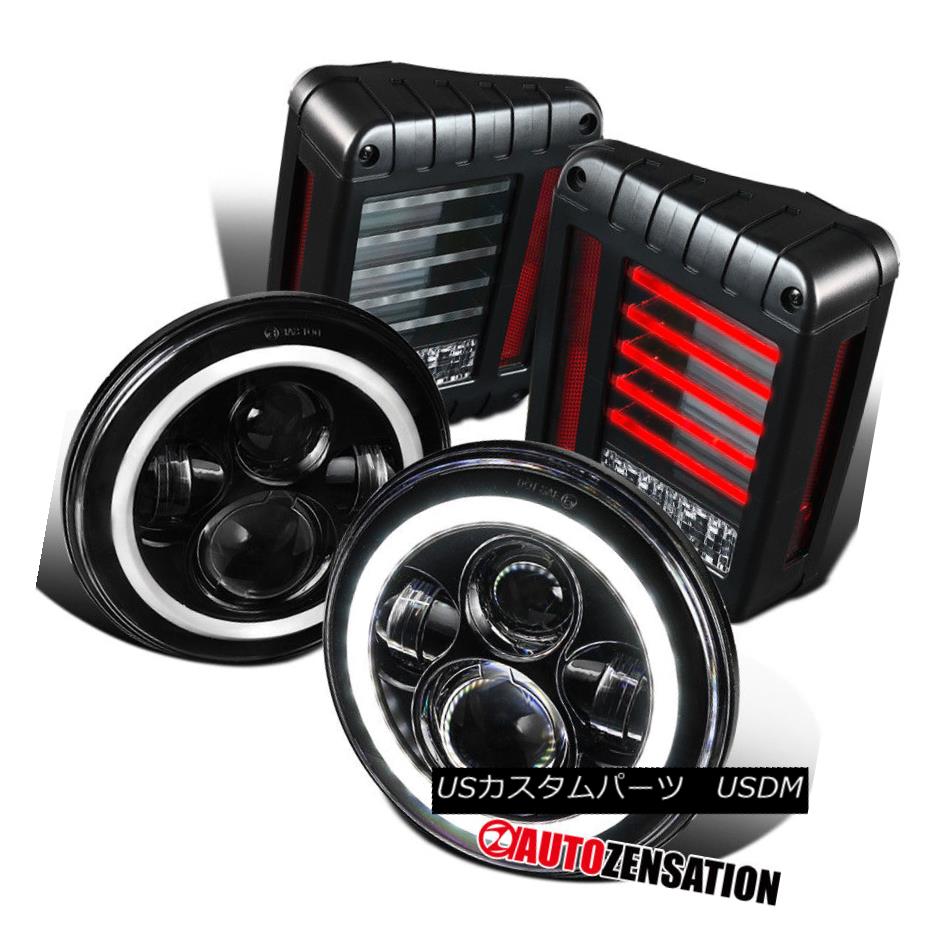 ヘッドライト 07-17 Wrangler Black Halo LED 7\