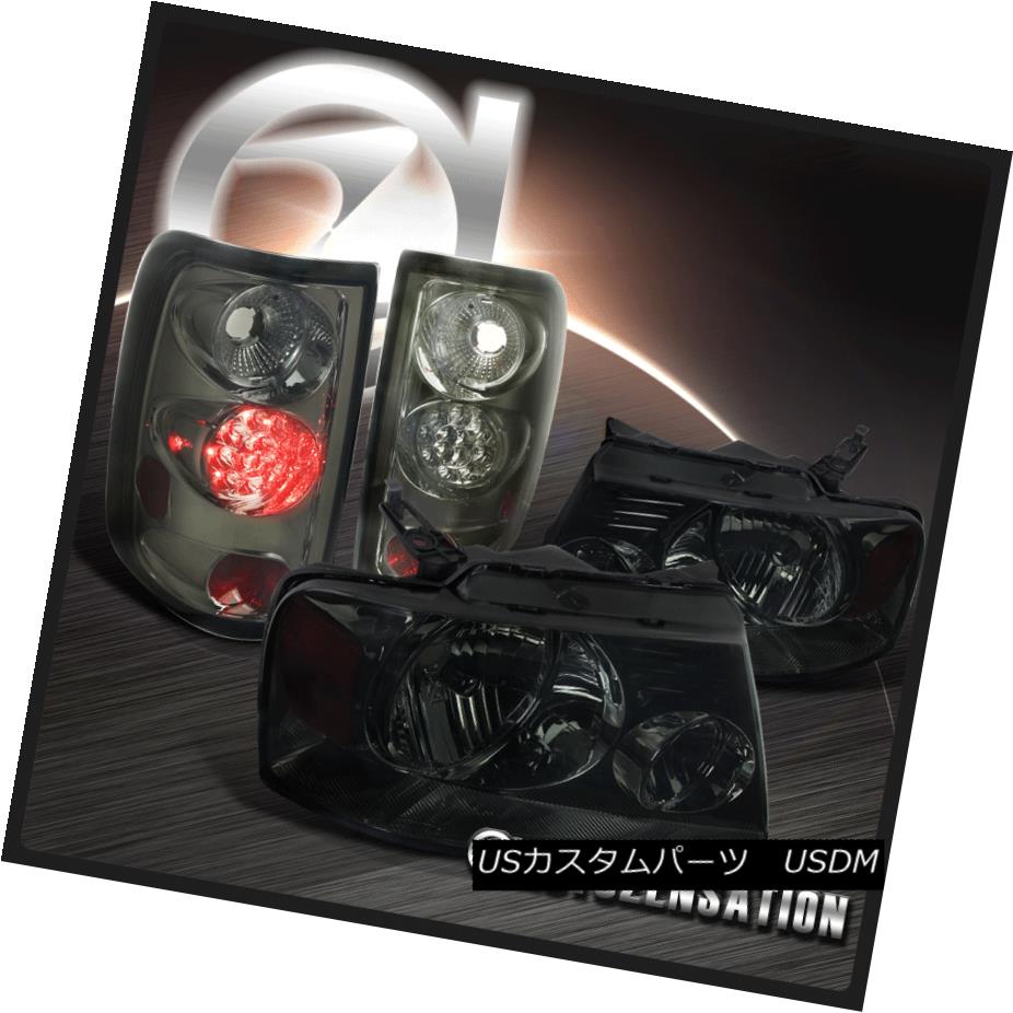 ヘッドライト 2004-2008 F150 Styleside Chrome Smoke Headlights+LED Tail Lights+Amber Reflector 2004-2008 F150 Styleside Chromeスモークヘッドライト+ LEDテールライト+アンバーリフレクター 【並行輸入品】