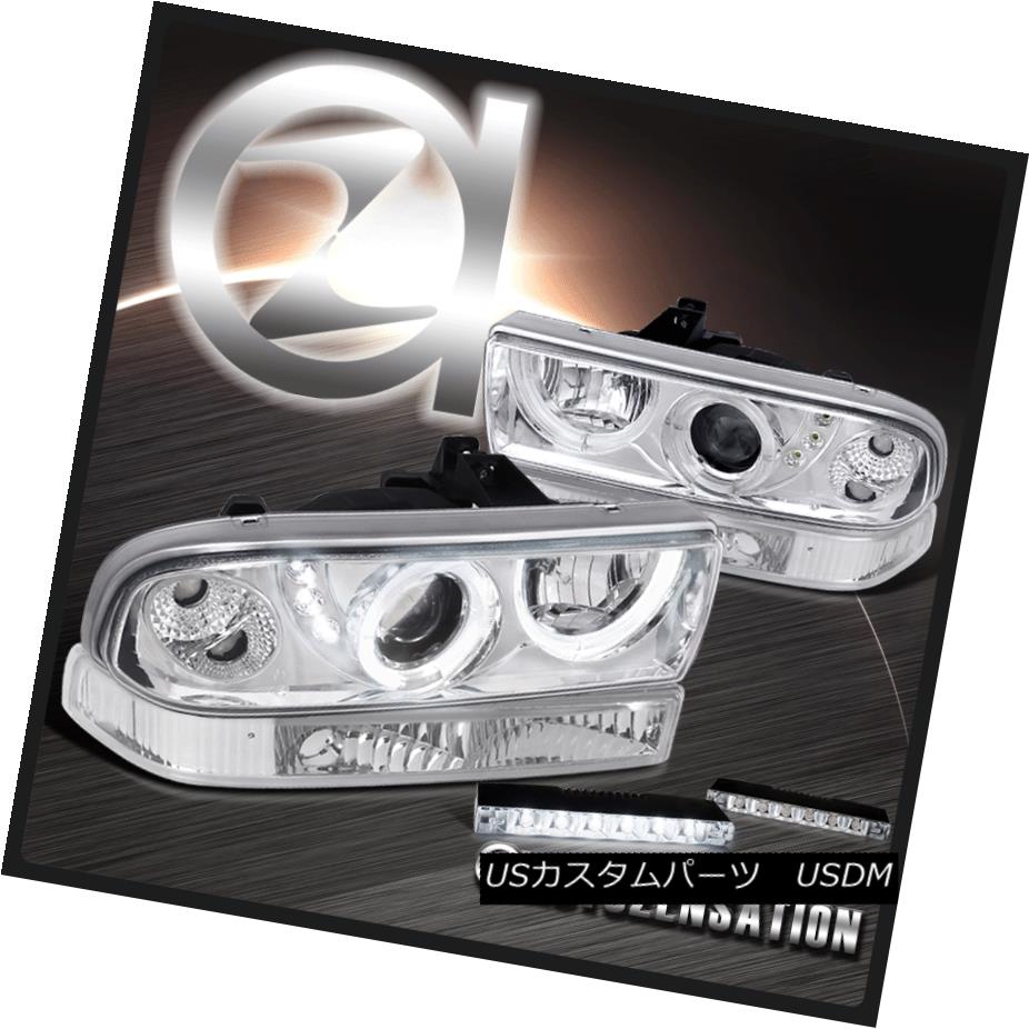 ヘッドライト 98-04 Chevy S10 Blazer Black SMD Projector Headlights+Bumper Lamps LED DRL Fog 98-04 Chevy S10 Blazer黒色SMDプロジェクターヘッドライト+バーン ランプごとのLED DRLフォグ 【並行輸入品】