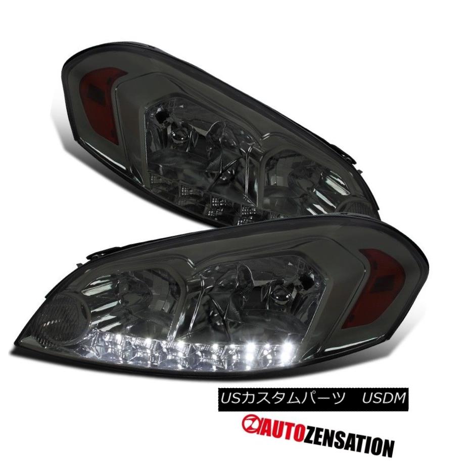 ヘッドライト Chevy 06-13 Impala 06-07 Monte Carlo Smoke LED Headlights+Amber Reflector シェビー06-13インパラ06-07モンテカルロ煙LEDヘッドライト+アンバー 反射器 【並行輸入品】