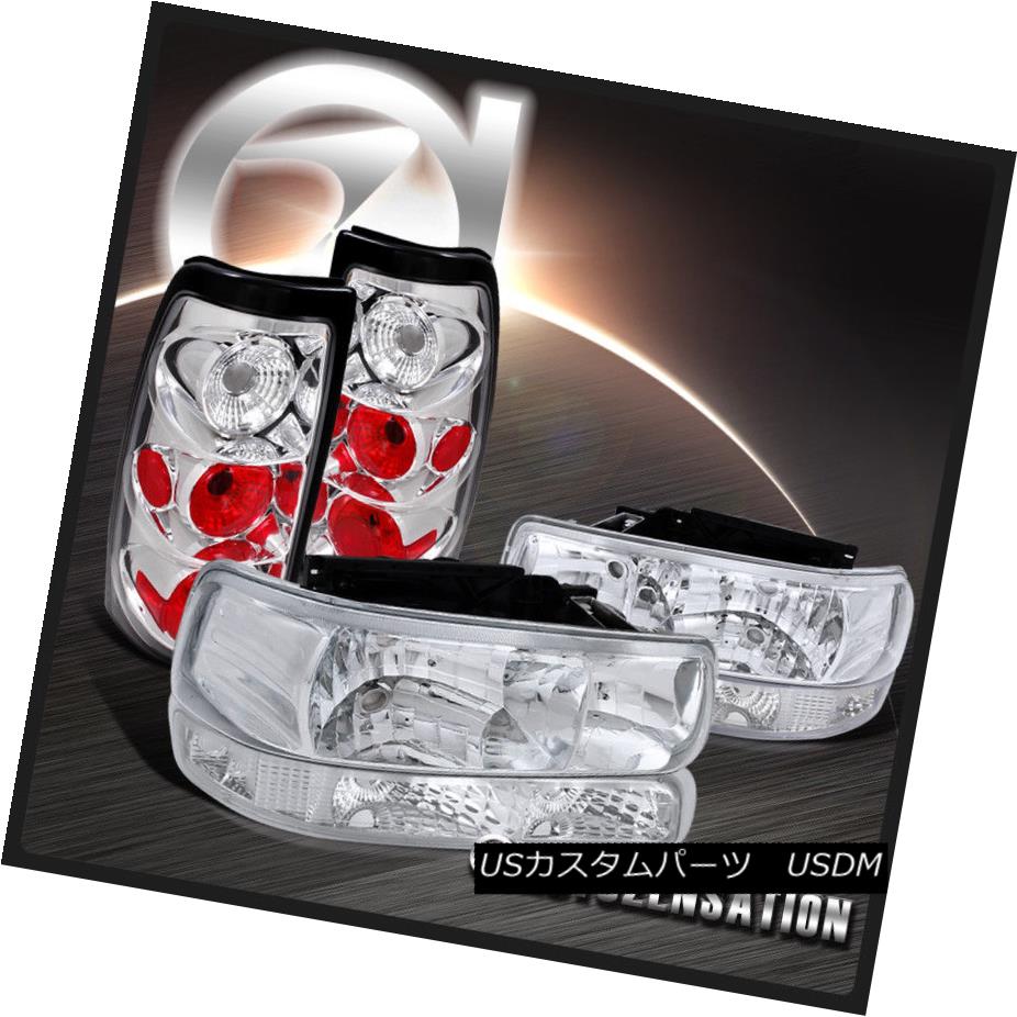 ヘッドライト 99-02 Silverado Fleetside Chrome Crystal Headlights+Bumper+Tail Lights 99-02 Silverado Fleetsideクロームクリスタルヘッドライト+ブール +テールライト 【並行輸入品】