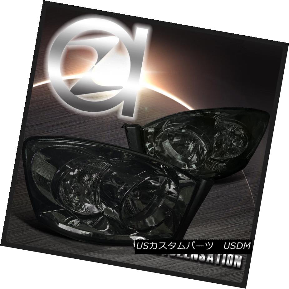ヘッドライト 06-08 Dodge Ram 1500 2500 3500 Crystal Smoke Tint Headlights Pair 06-08 Dodge Ram 1500 2500 3500クリスタルスモークティントヘッドライトペア 【並行輸入品】