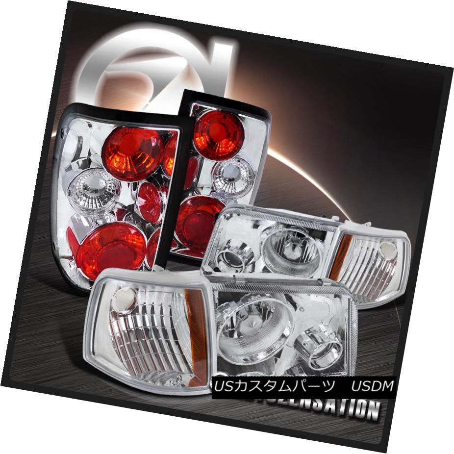 ヘッドライト 93-97 Ford Ranger Chrome Headlights Projector Fog Lamps+Corner Lights+Tail Lamps 93-97 Ford Rangerクロームヘッドライトプロジェクターフォグランプ+コーナーライト+テールランプ 【並行輸入品】