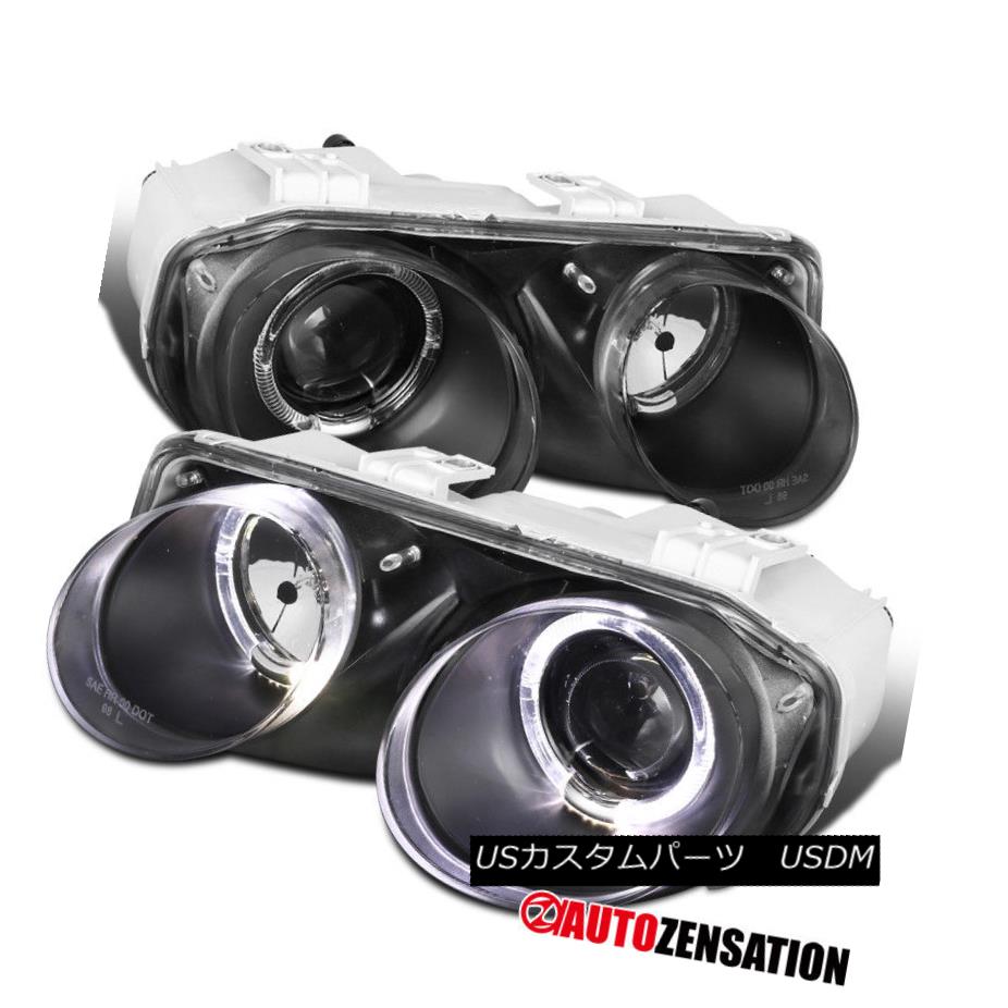 ヘッドライト 98-01 Black Acura Bright Integra Dual Halo Projector Headlights JDM Stylish Pair 98-01ブラックアキュラブライトインテグラデュアルハロープロジェクターヘッドライトJDMスタイリッシュペア 【並行輸入品】