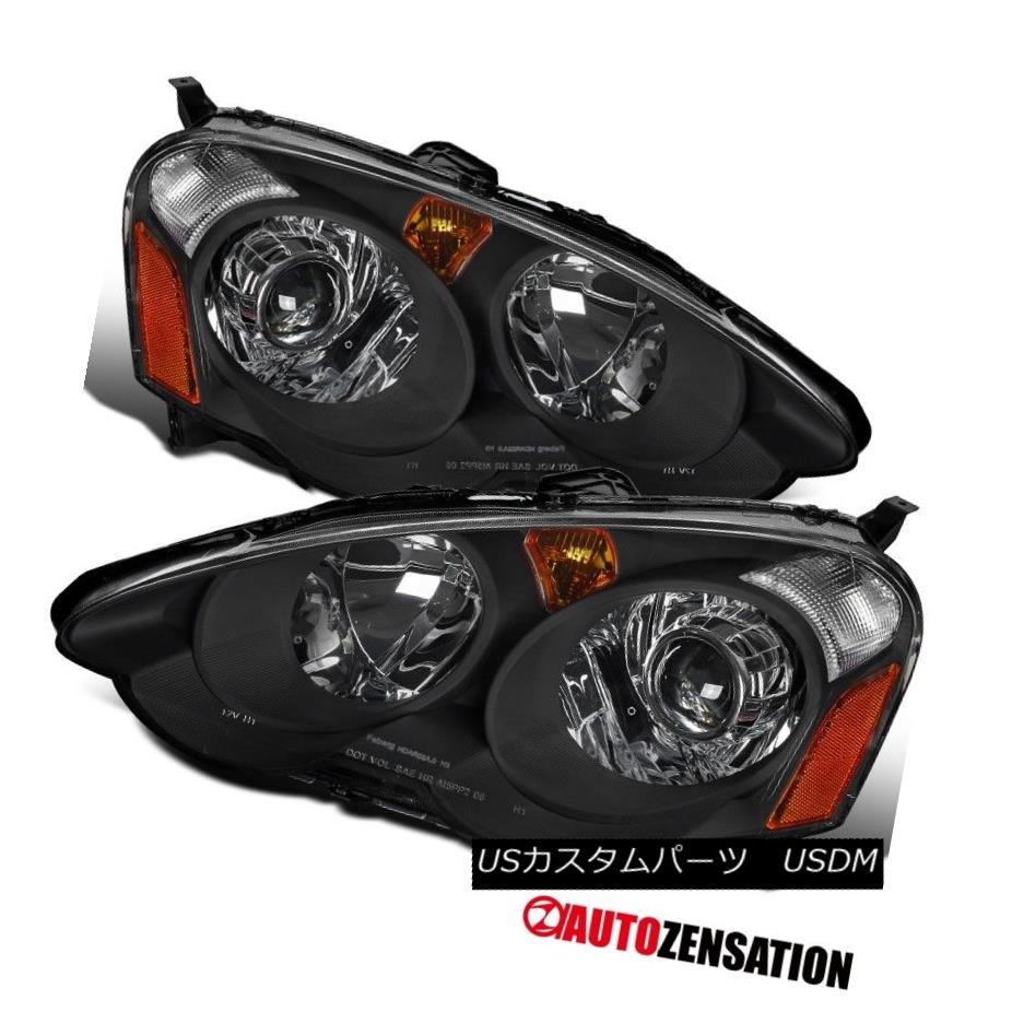 ヘッドライト 02 04 Acura Rsx Replacement Jdm Black Retro Projector Headlights Pair 02 04歳アキュラrsx代りjdmブラックレトロプロジェクターヘッドライトペア Newbyresnursery Com