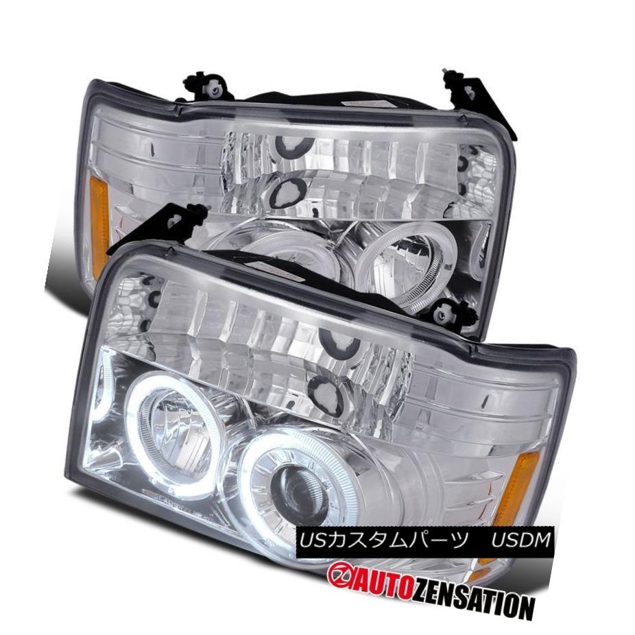 ヘッドライト 92-96 Ford F150 F250 F350 Bronco Chrome Halo Projector Headlights 92-96 Ford F150 F250 F350ブロンコクロームハロープロジェクターヘッドライト 【並行輸入品】