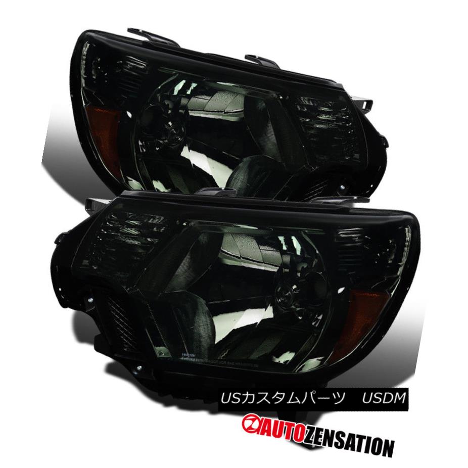 ヘッドライト For 12-15 Toyota Tacoma Headlamps Headlights Smoke Left+Right Replacement 12-15トヨタタコマヘッドランプ用ヘッドライトは、左と右の交換を煙 【並行輸入品】 45,012円