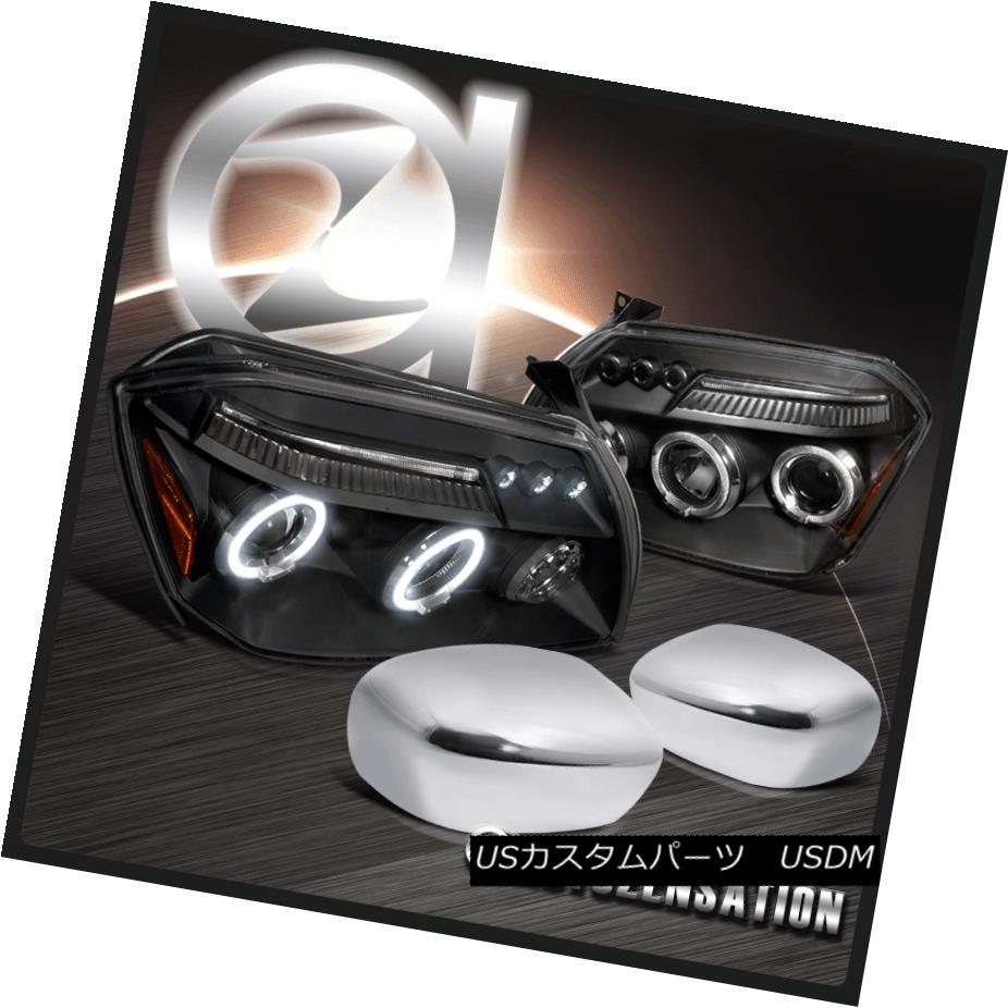 ヘッドライト 05-07 Dodge Magnum Black Halo LED Projector Headlights+Chrome Door Mirror Cover 05-07 Dodge Magnum Black Halo LEDプロジェクターヘッドライト+ Chr omeドアカバー 【並行輸入品】