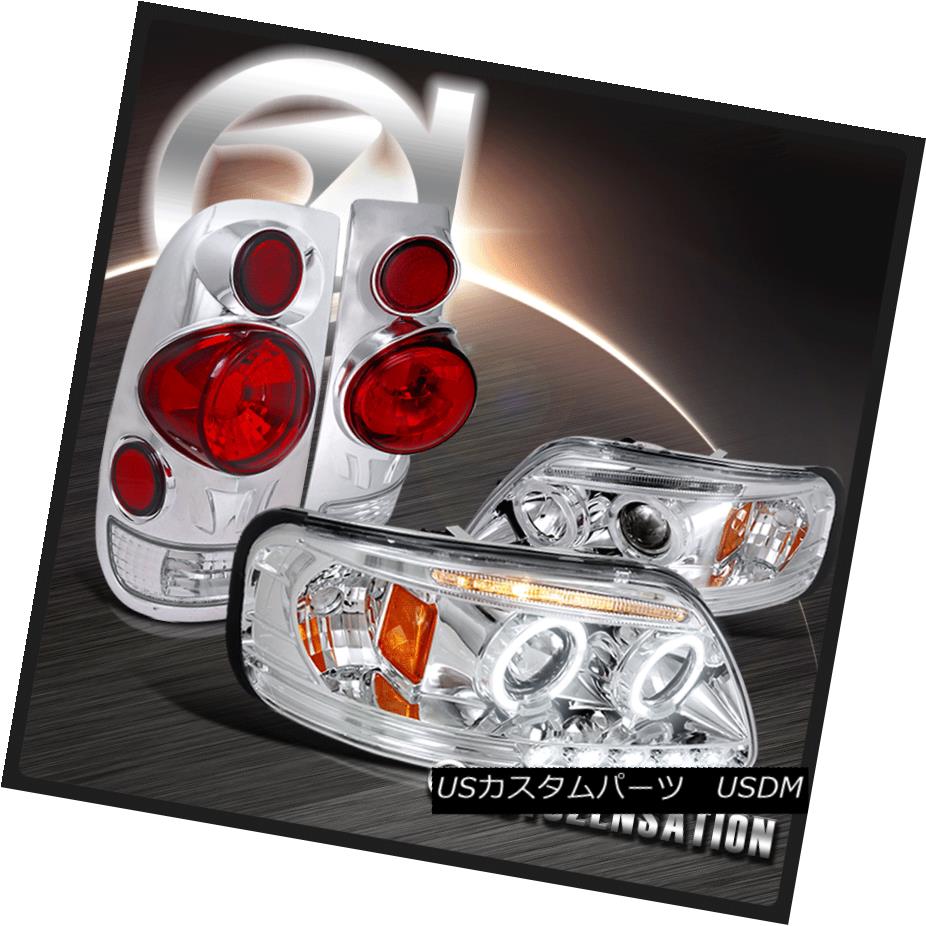 ヘッドライト 97-03 Ford F150 Chrome Halo LED Projector Headlights+3D Altezza Tail Lamps 97-03 Ford F150 Chrome Halo LEDプロジェクターヘッドライト+ 3D Altezzaテールランプ 【並行輸入品】 43,544円