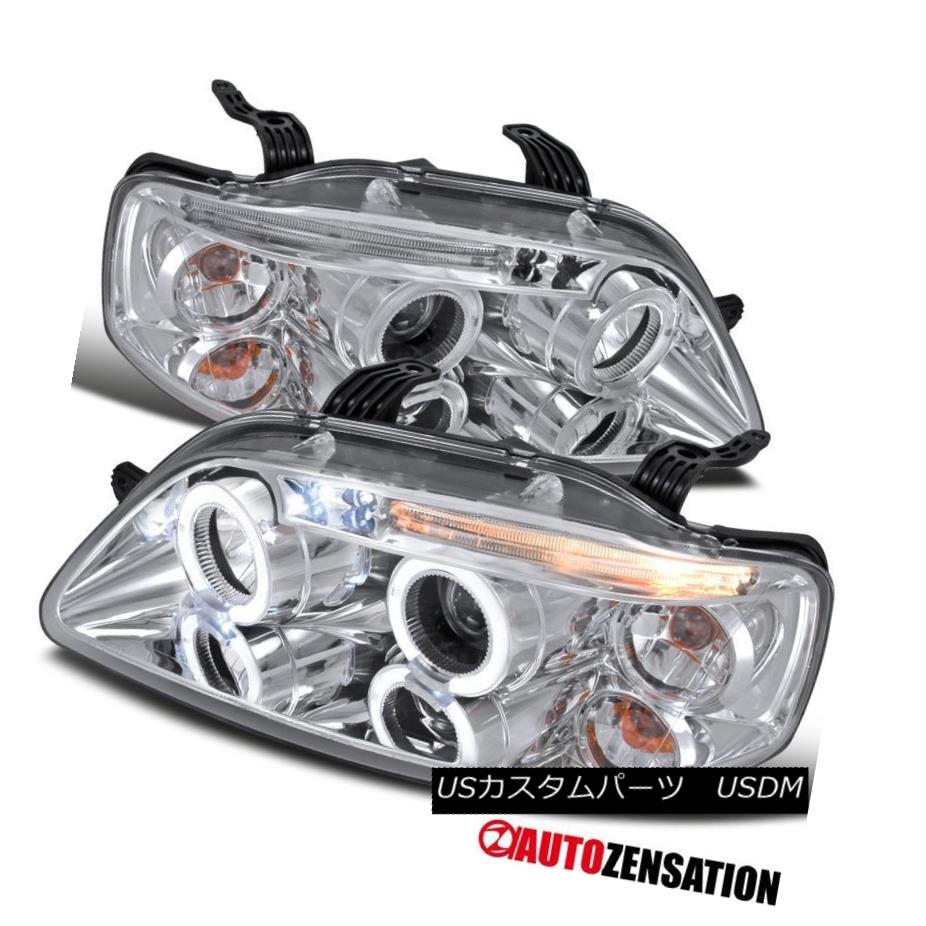 ヘッドライト 04-08 Chevy Aveo Aveo5 4Dr 5Dr Chrome Halo Projector LED DRL Headlights 04-08 Chevy Aveo Aveo5 4Dr 5Dr Chrome HaloプロジェクターLED DRLヘッドライト 【並行輸入品】
