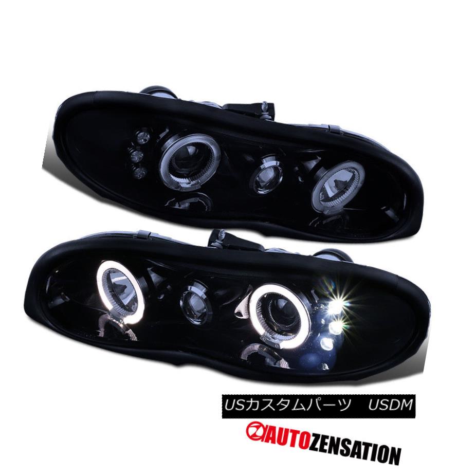 ヘッドライト 98-02 Chevy Camaro Replacement Glossy Black Halo Projector LED DRL Headlights 98-02シボレーカマロ交換用光沢ブラックハロープロジェクターLED DRLヘッドライト 【並行輸入品】