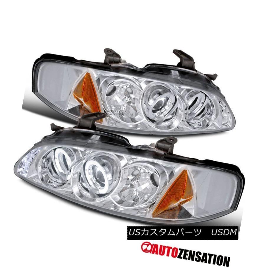 ヘッドライト For 00-03 Sentra Chrome LED DRL Halo Projector Headlights 00?03 Sentra Chrome LED DRLハロープロジェクターヘッドライト用 【並行輸入品】